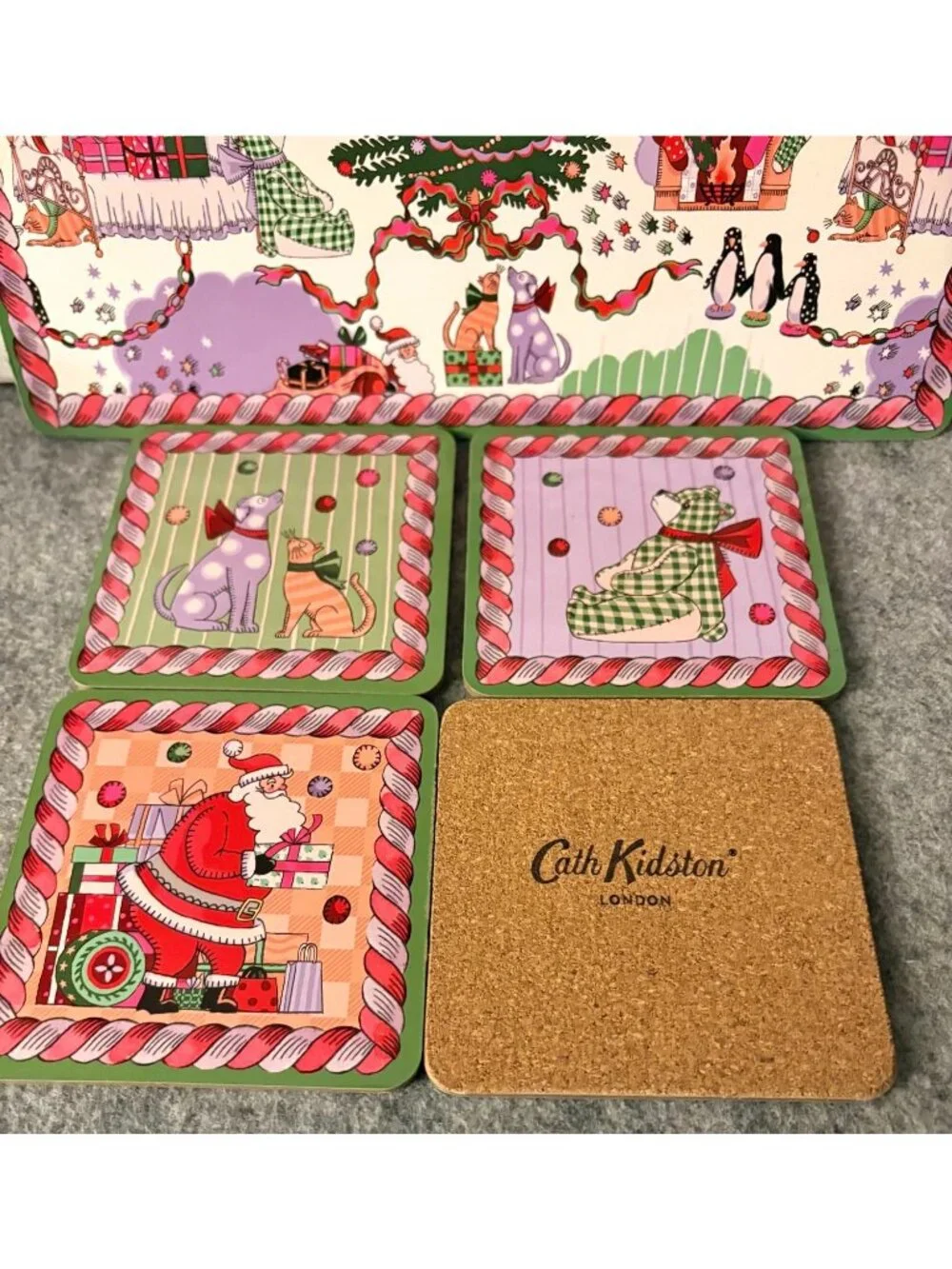 Cathy Kidston Christmas Designed Place Mats and Coasters  11.25